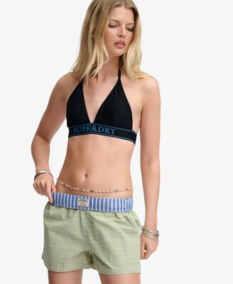 Superdry logo triangle bikini top — eclipse navy