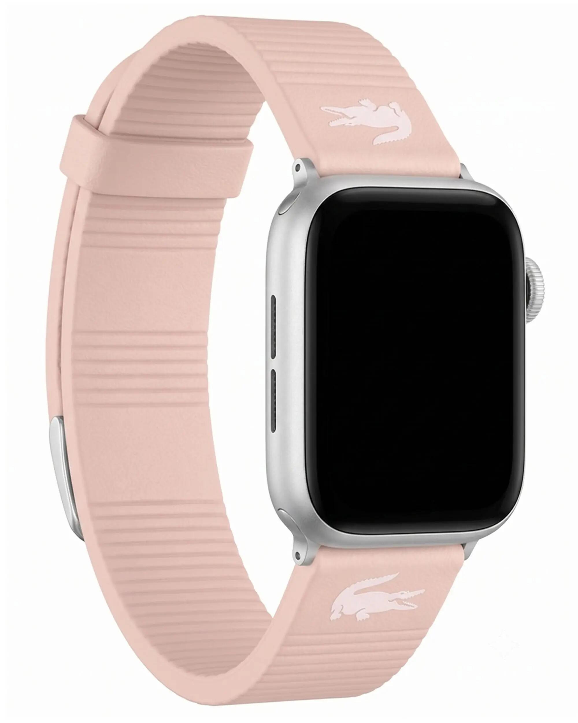 Bracelet en cuir Lacoste pour Apple Watch 38/40 mm Rose 4/5