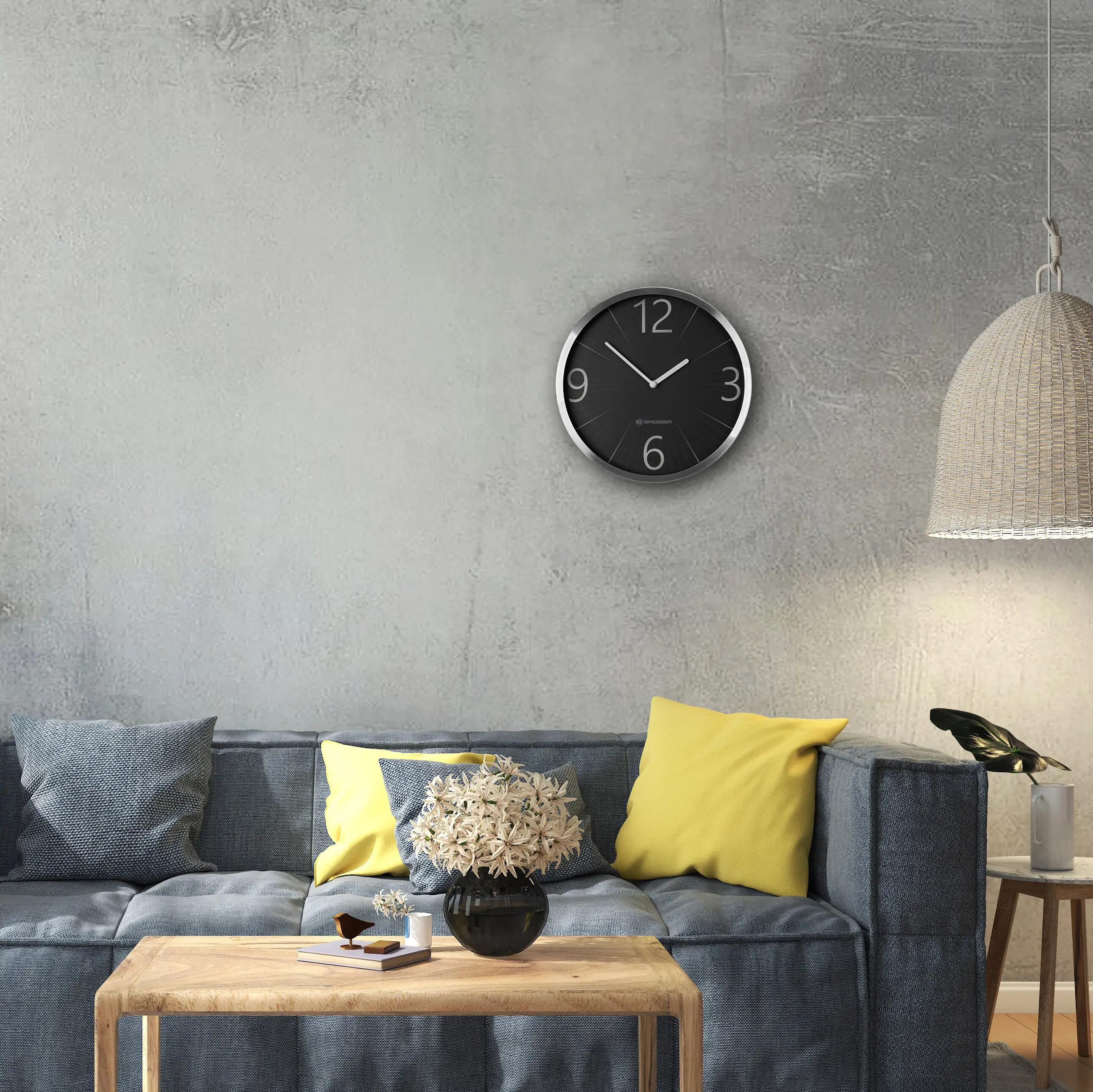 MyTime Horloge murale radio-pilotée 25 cm noir 3/5