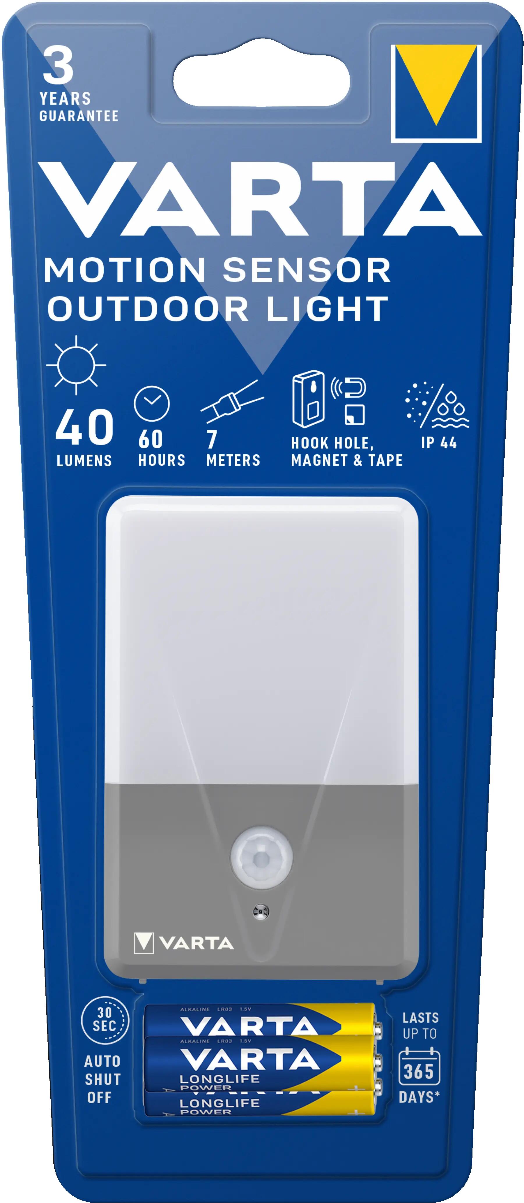 Lampa Varta cu senzor de miscare Motion Sensor Outdoor Light, 40 lumeni