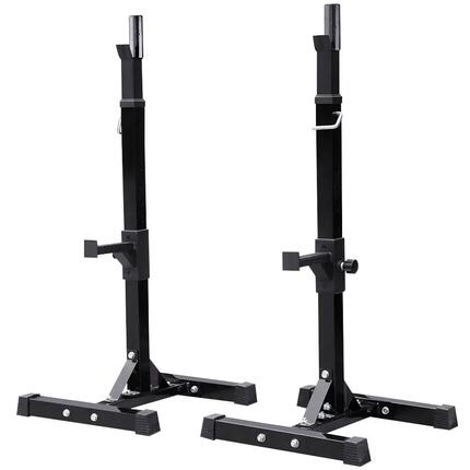 Repose haltère réglable 14 niveaux repose barre charge max 250 kg noir