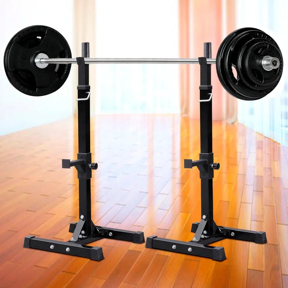 Soporte de sentadillas ajustable para barra de pesas, carga 250kg, negro 7/7