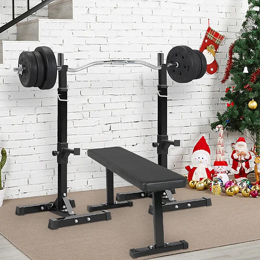 Soporte de sentadillas ajustable para barra de pesas, carga 250kg, negro 6/7