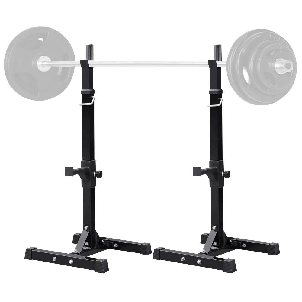Soporte de sentadillas ajustable para barra de pesas, carga 250kg, negro 5/7