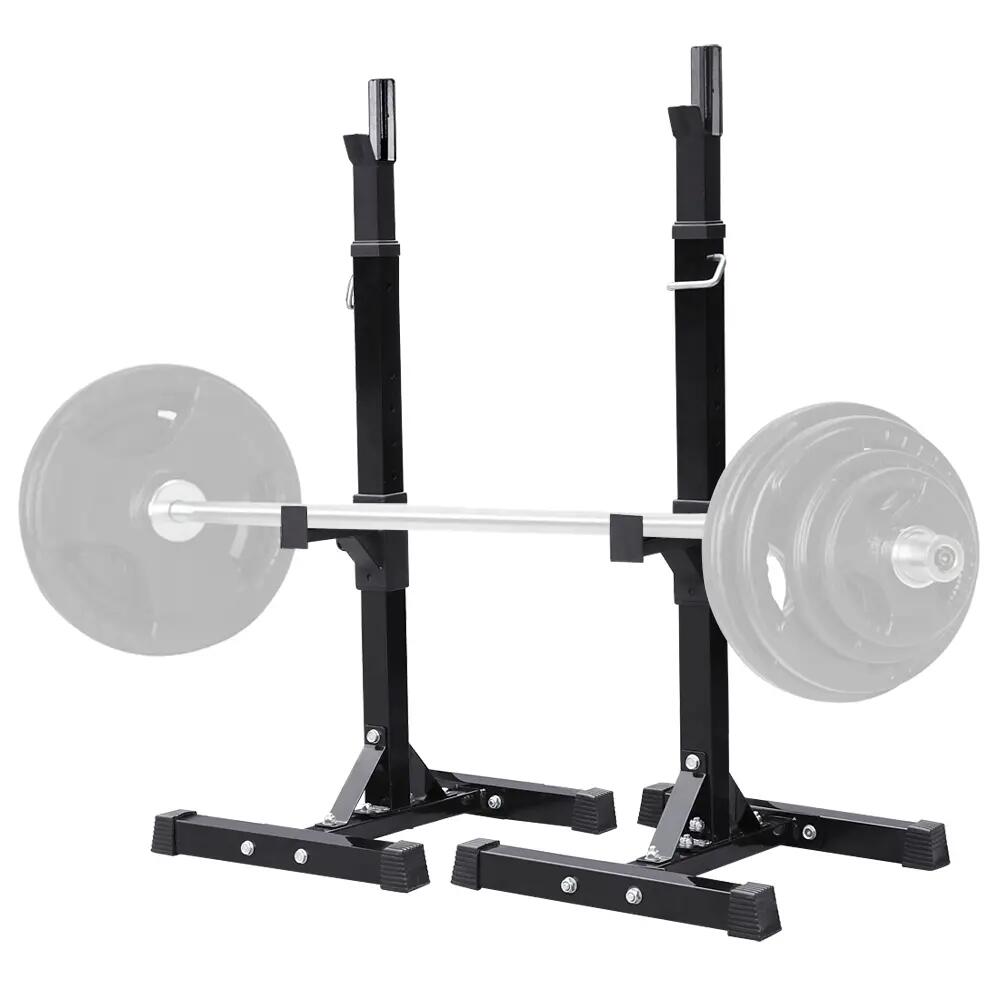 Soporte de sentadillas ajustable para barra de pesas, carga 250kg, negro 4/7
