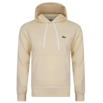 Unisex hoodie lacoste sh1701 crème met logo