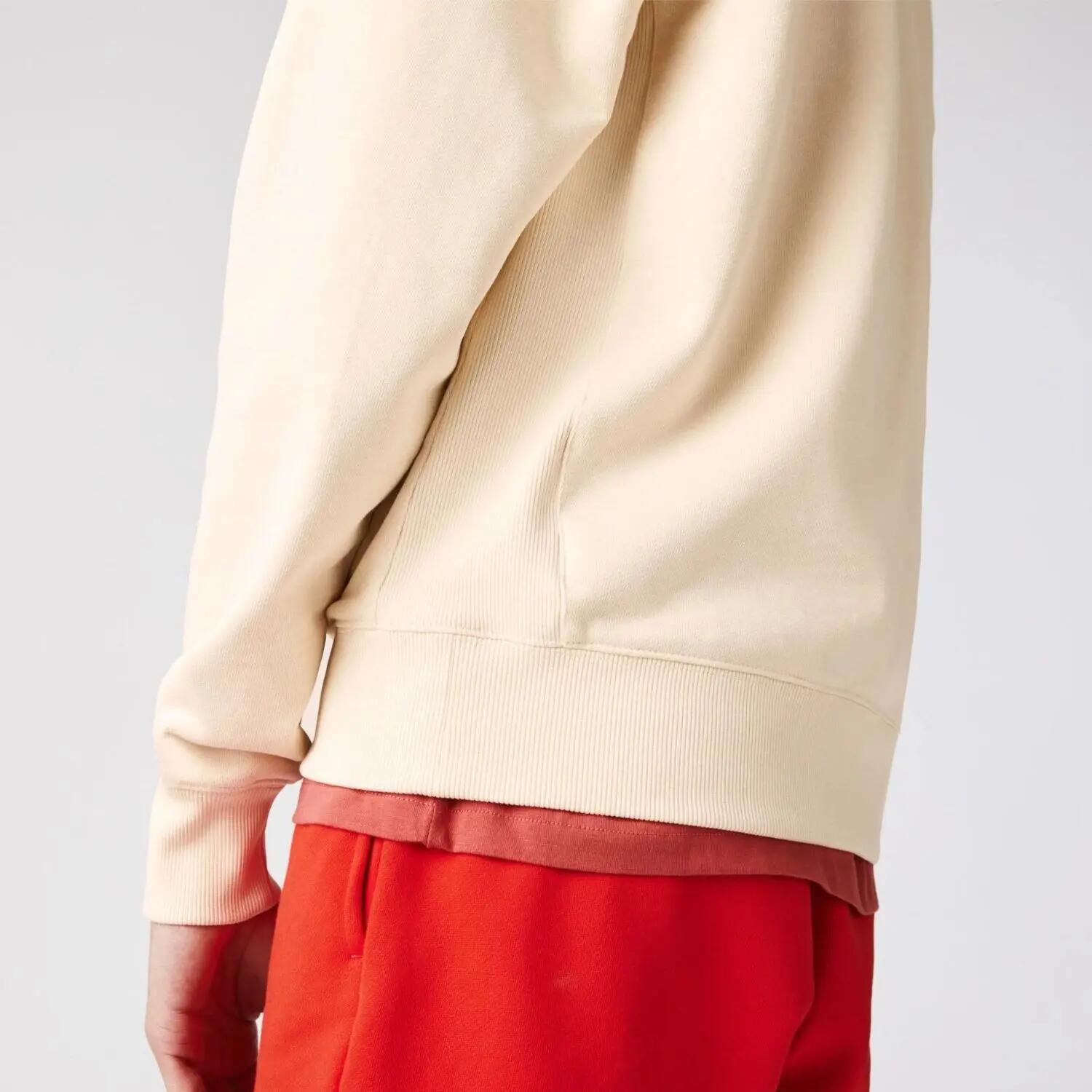 Unisex hoodie Lacoste SH1701 crème met logo 6/6
