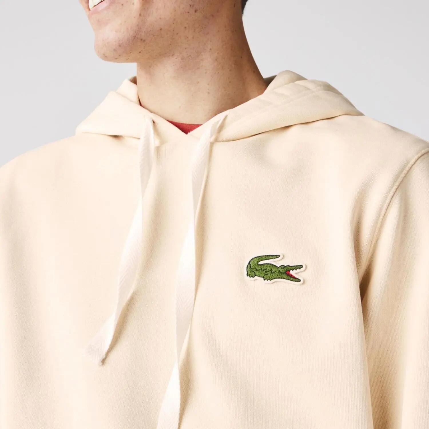 Unisex hoodie Lacoste SH1701 crème met logo 5/6