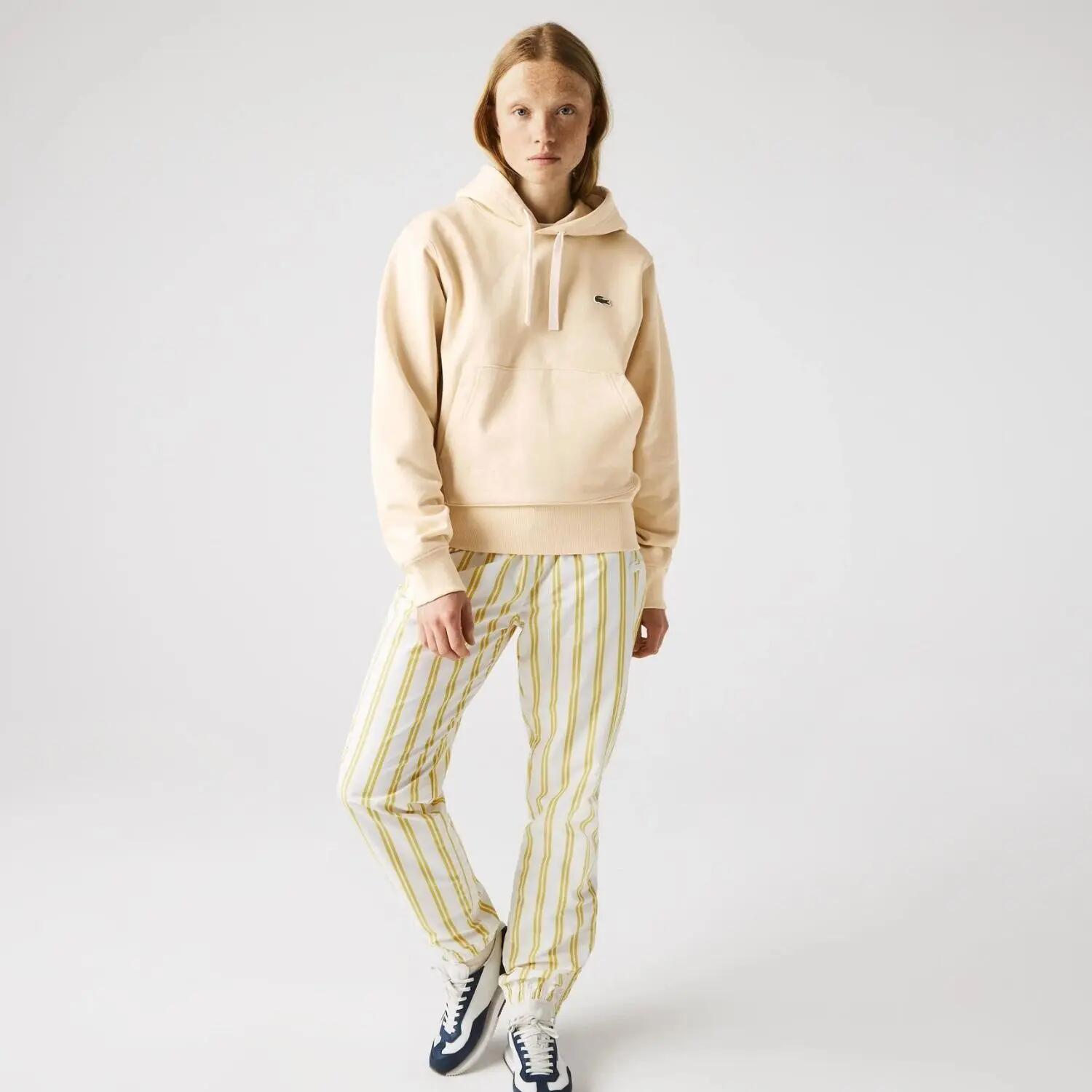 Unisex hoodie Lacoste SH1701 crème met logo 3/6