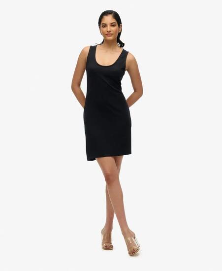 superdry Sukienka mini z dzianiny, kroj loose – kieszenie boczne – HOT CORAL