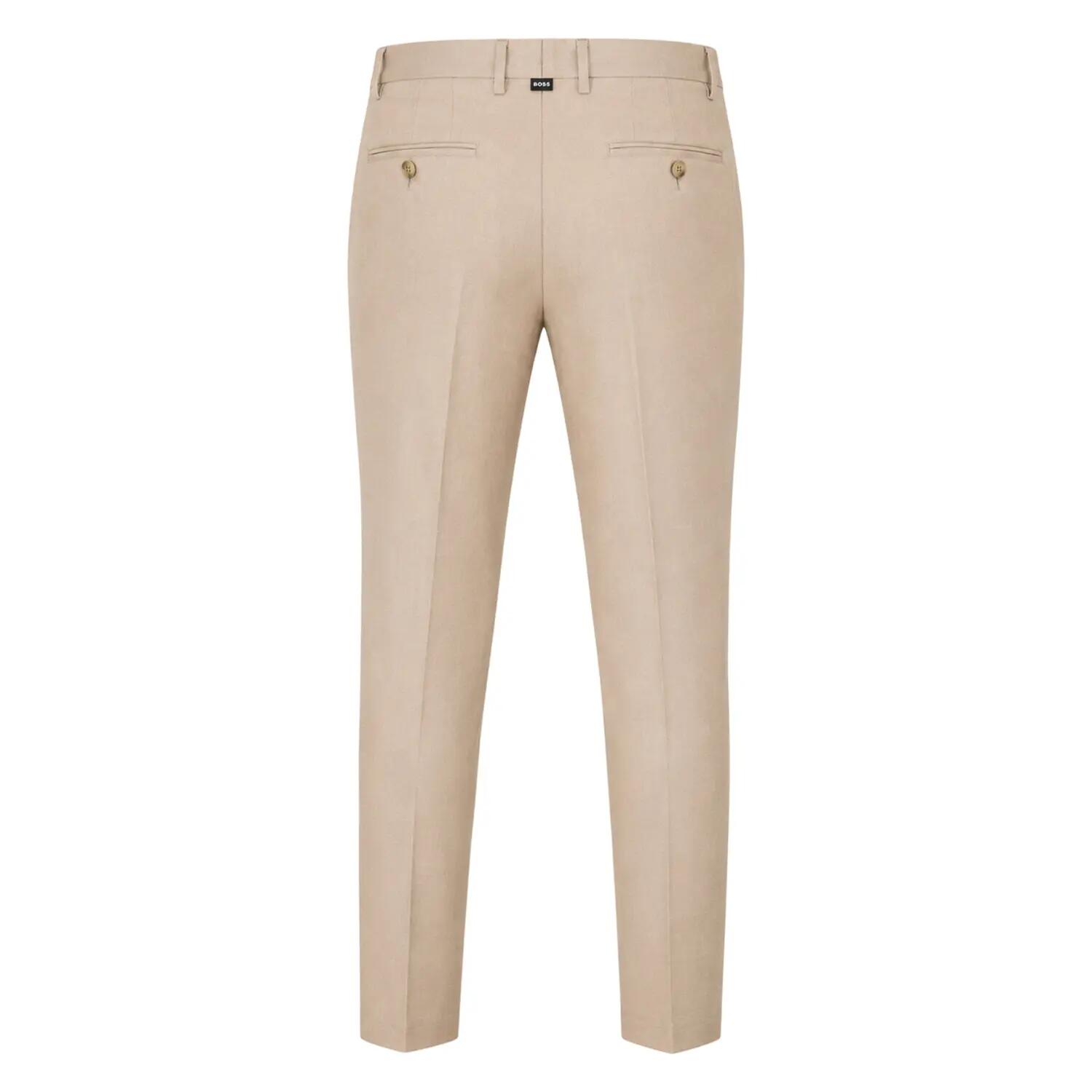 Pantalone Semplice Gamba Dritta Uomo Boss Kane Beige Medio 2/3