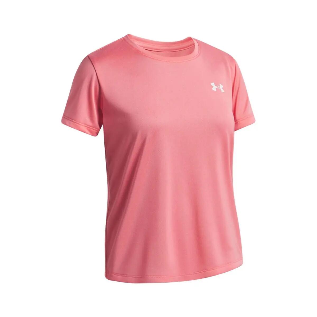 Maglietta Prestazione Bambini Under Armour Tech Rosa Bianco 3/3