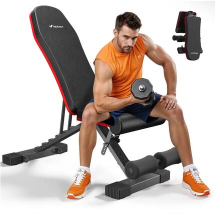 Banc de Musculation Pliable, 450 Kg, Banc d'Entraînement Multifonctionnel