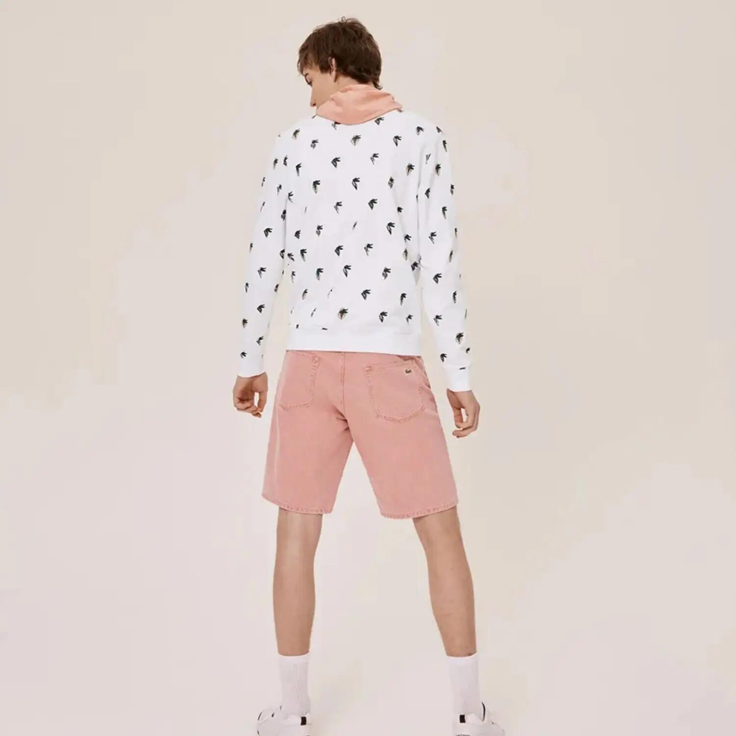 Sweatshirt unisexe Lacoste SH0406 blanc en coton avec logo 4/5