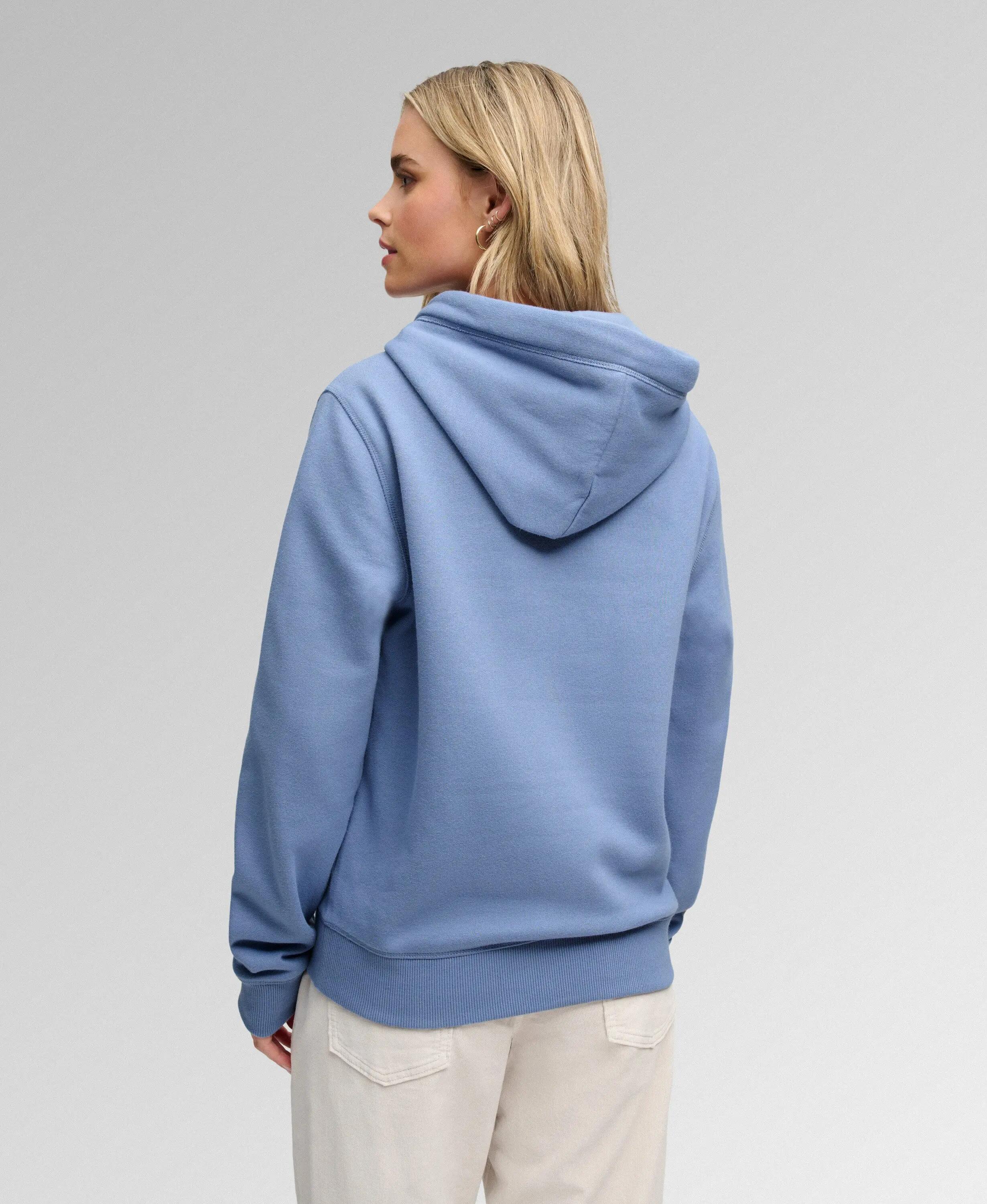 superdry Sweat à capuche Signature brodé en coton recyclé – Tidal Blue 5/7