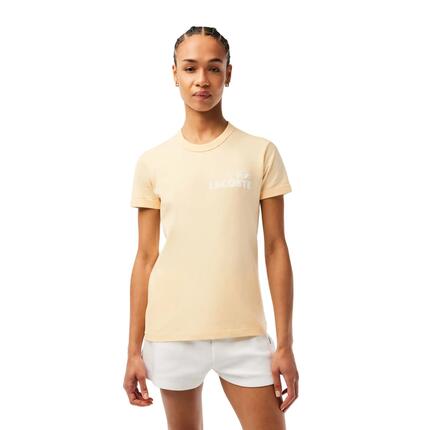 T-shirt Femme Lacoste Coton Jaune