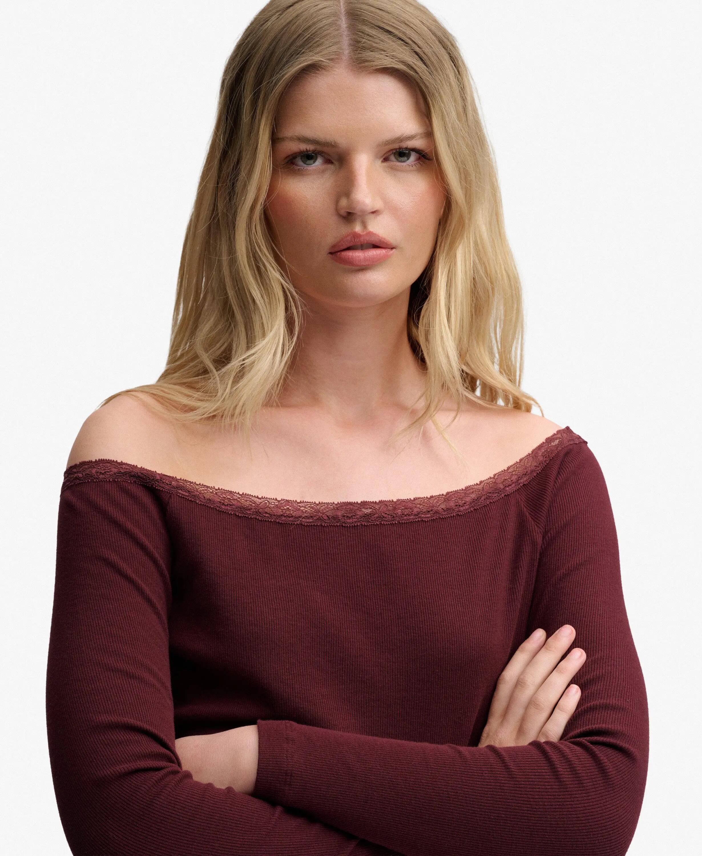 superdry Haut manches longues Athletic Essentials en dentelle Port Red 4/7