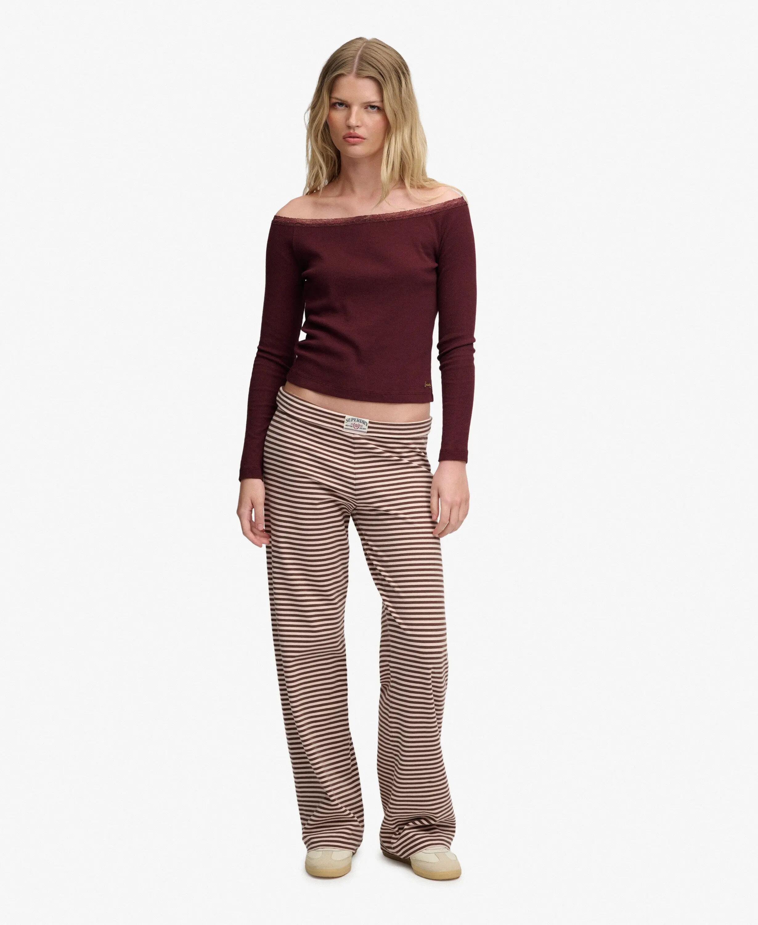 superdry Haut manches longues Athletic Essentials en dentelle Port Red 3/7