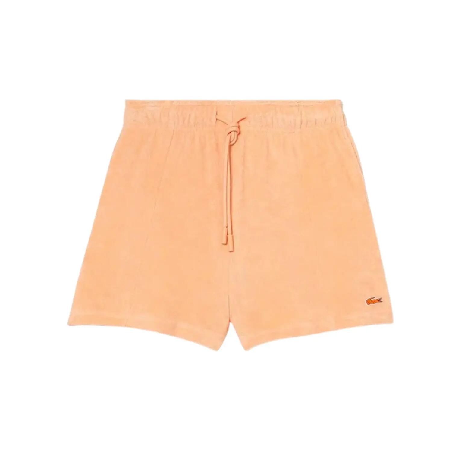 Shorts de sport Lacoste pour femme en éponge, courts, orange 4/6