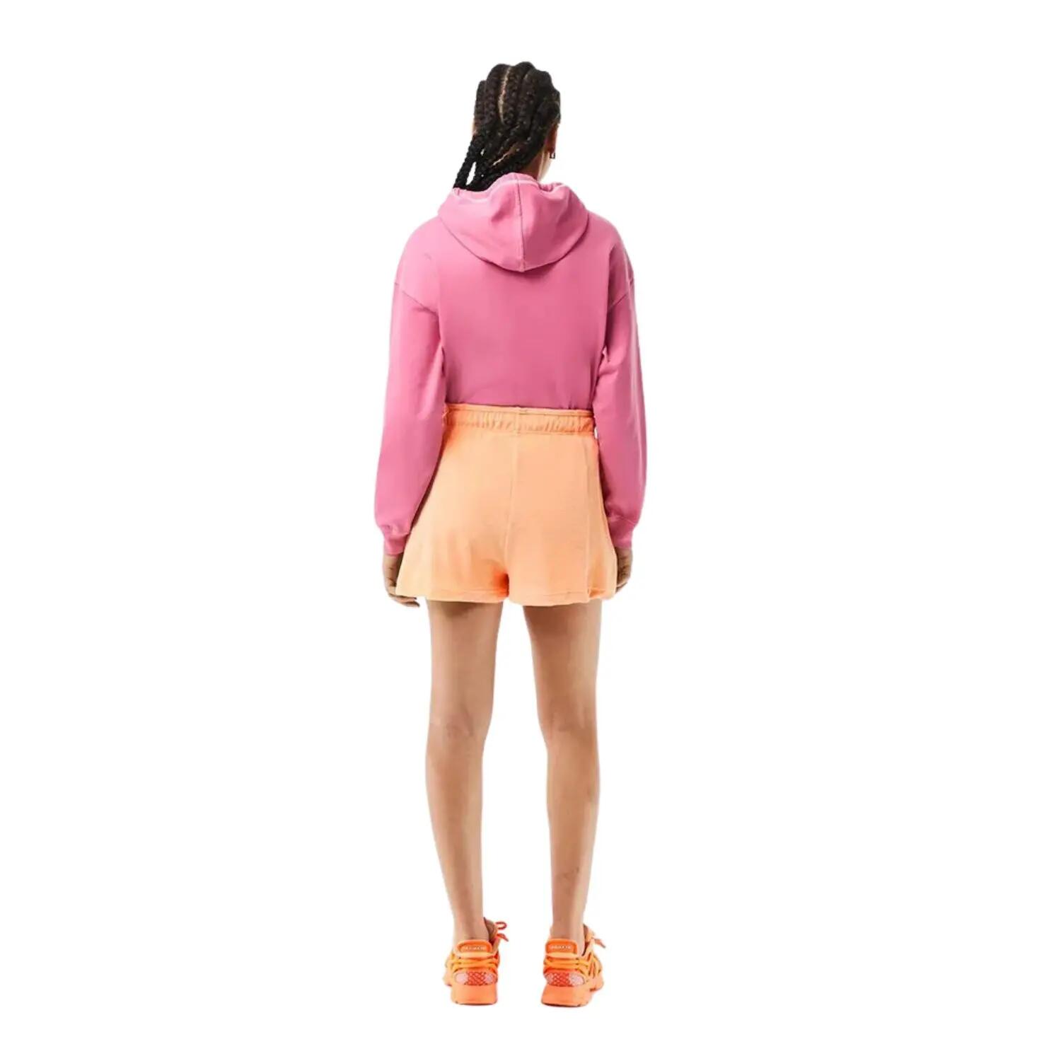 Shorts de sport Lacoste pour femme en éponge, courts, orange 3/6