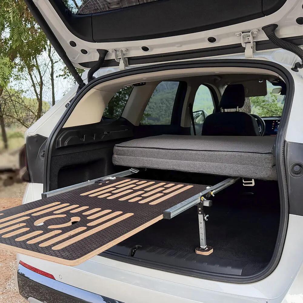 Faltbares Autobett für 2 Personen mit integriertem Tisch for2 3/5