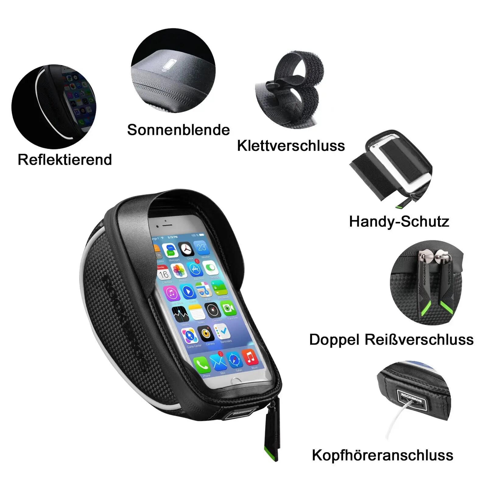 Rahmentasche mit Touchscreen-Fenster wasserdicht 3/8
