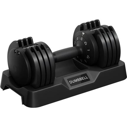 5-in-1 Verstellbare Hanteln 1-Sekunde-Einstellung 2–12 kg, Schwarz