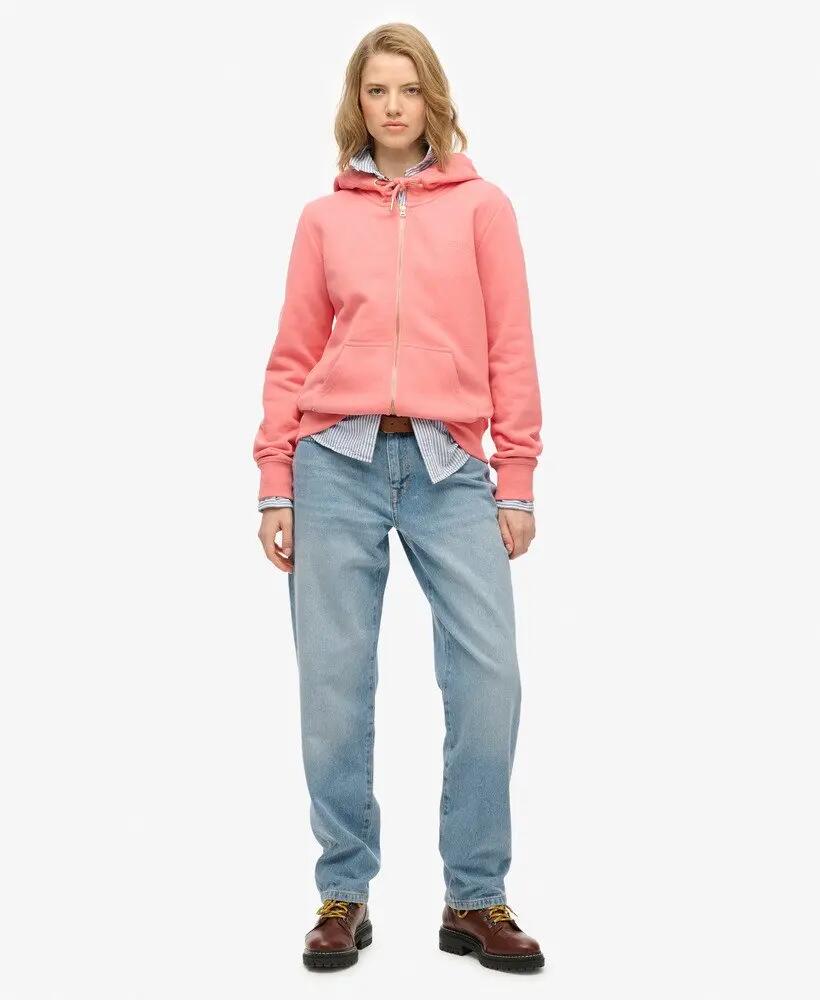 superdry Sweat com fecho Essential Logo em algodão e poliéster reciclado 3/6
