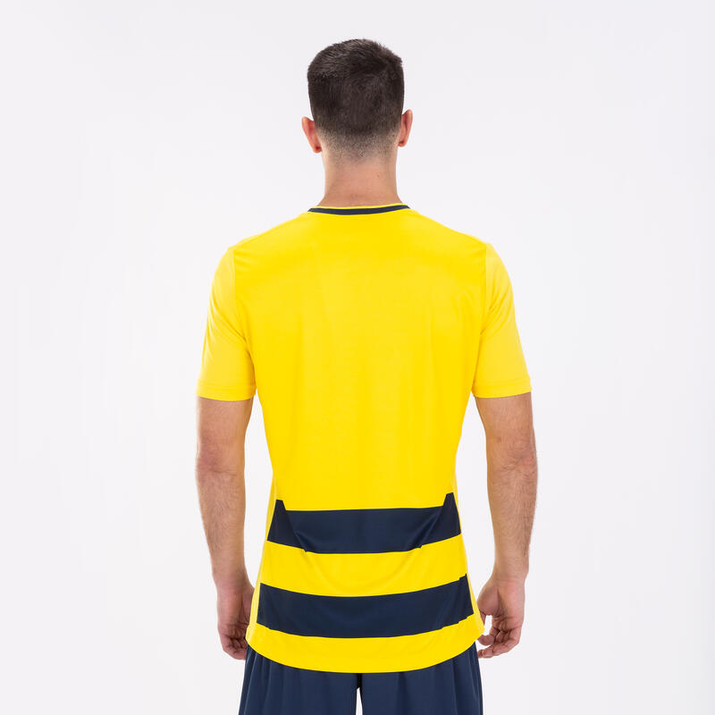 Maillot manches courtes Homme Joma Europa iv jaune bleu marine