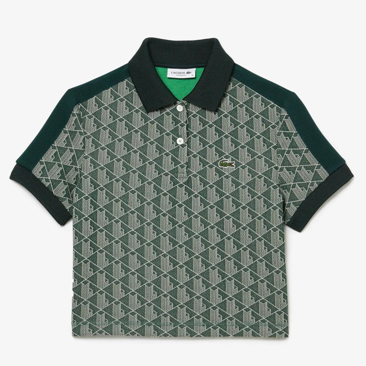 Koszulka damska Lacoste Contrast Collar Monogram 6/6