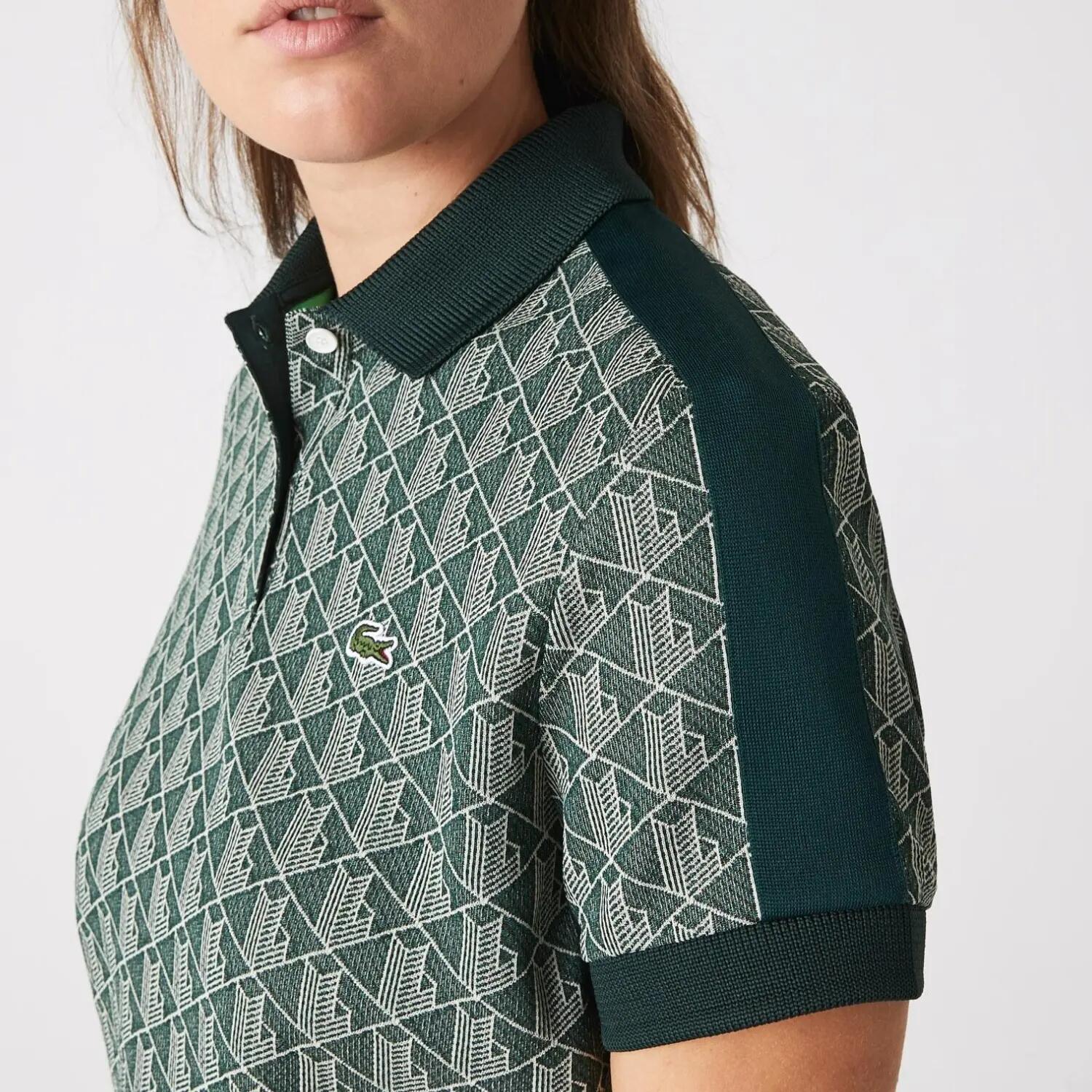 Koszulka damska Lacoste Contrast Collar Monogram 4/6
