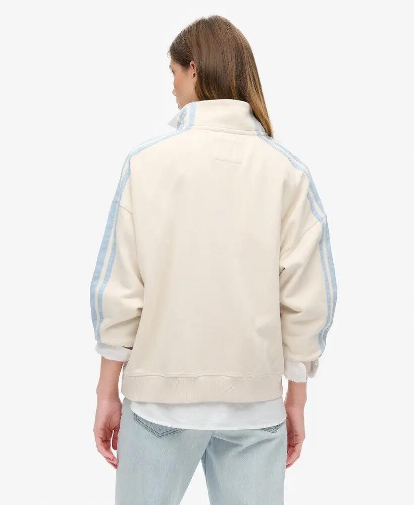 superdry Athletic Essentials Rits-Tracktop van 100% katoen, oversized 4/6