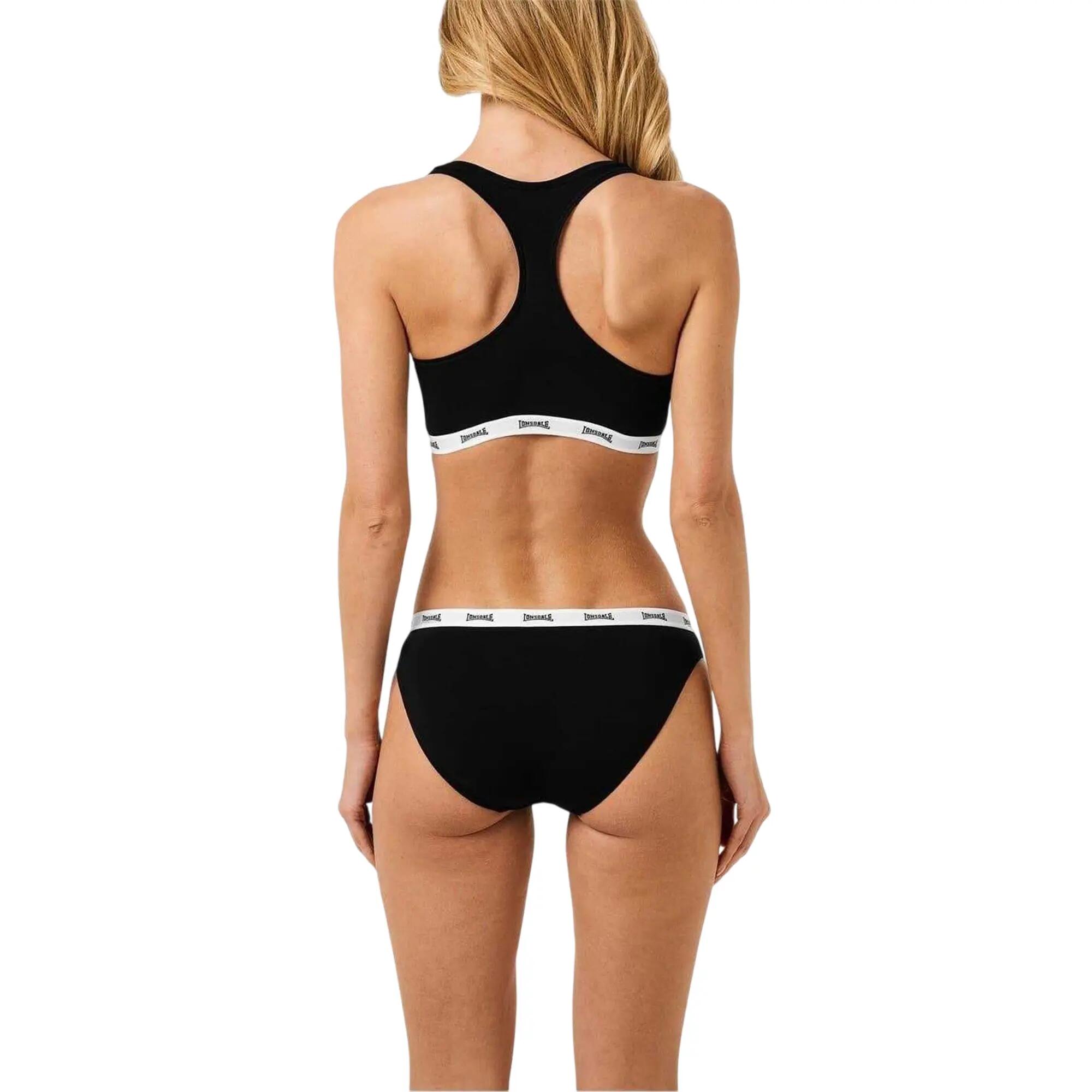 SportBH für , Baumwolle Damen Schwarz 3/3