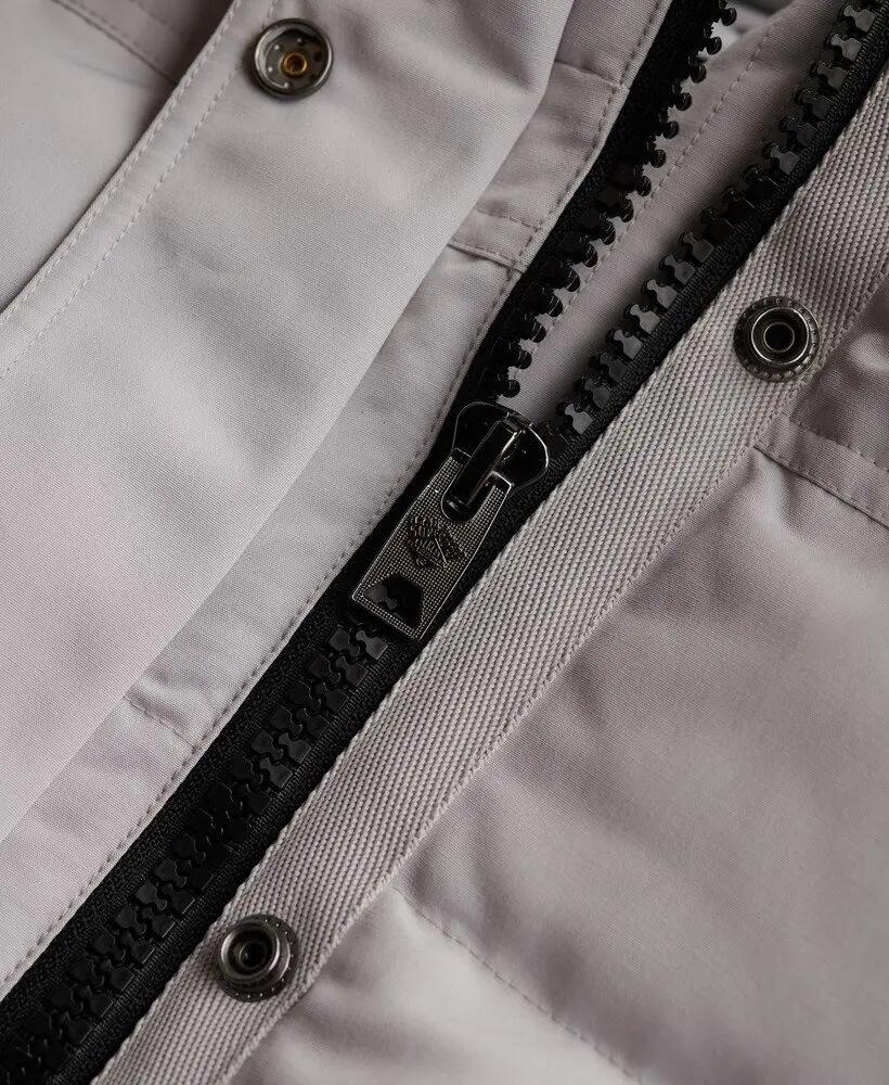 superdry Everest Bomber con Cappuccio, slim, pelo sintetico – MOONLIGHT GREY 7/7