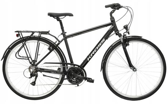 Rower trekkingowy Kross Explorer 2.0 28" L (21") 21 biegów czarno-srebrny