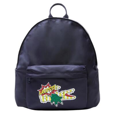Zaino Città Scuola Lacoste Blu Navy con Toppa