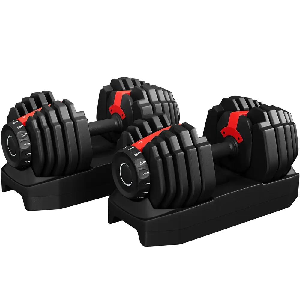 Manubrio regolabile 15 in 1 con regolazione in 1 secondo, da 2,5 a 24 kg, nero 4/4