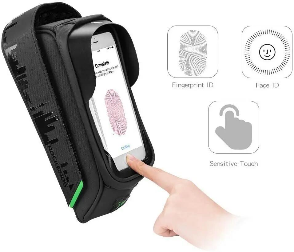 Fahrrad-Rahmentasche wasserdicht mit Touchscreen-Fenster 2/7