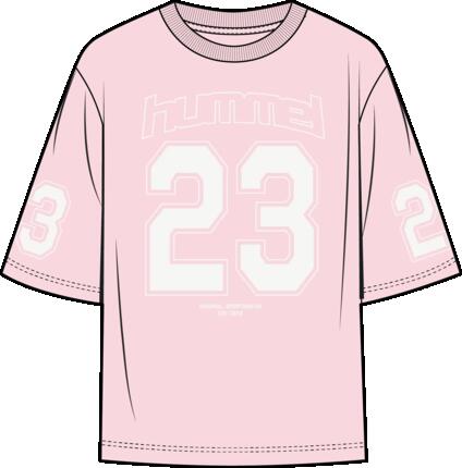 hummel T-shirt manches courtes hmlMESS BOXY T-SHIRT SS en polyester – PINK LADY