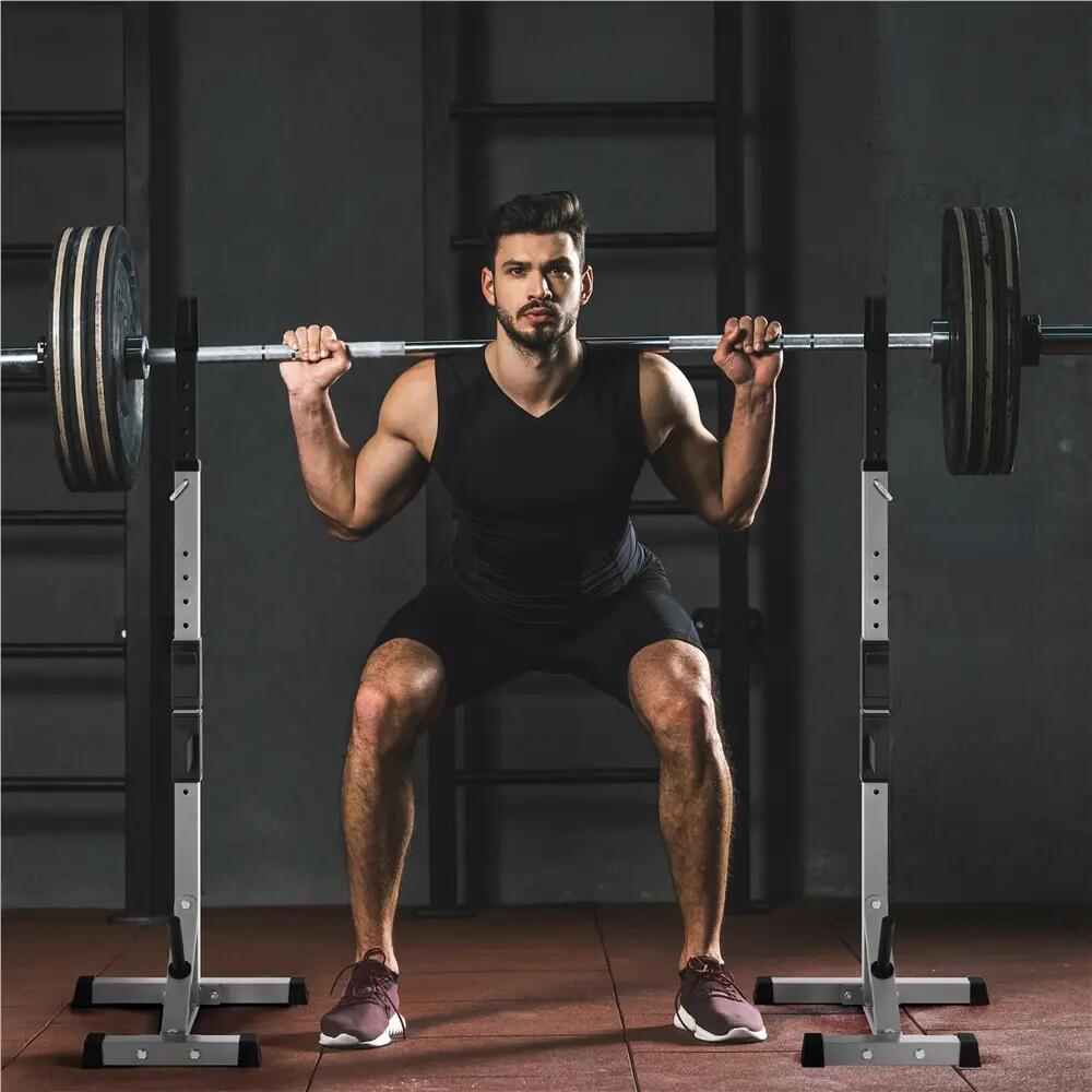 Support d'haltères repose pour haltères max 300 kg avec barres de support noir 2/6