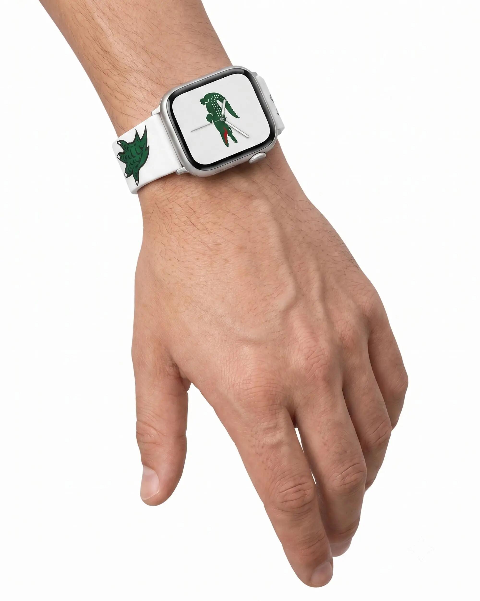 Bracelet en silicone Lacoste pour Apple Watch 38/40 mm Blanc 5/5