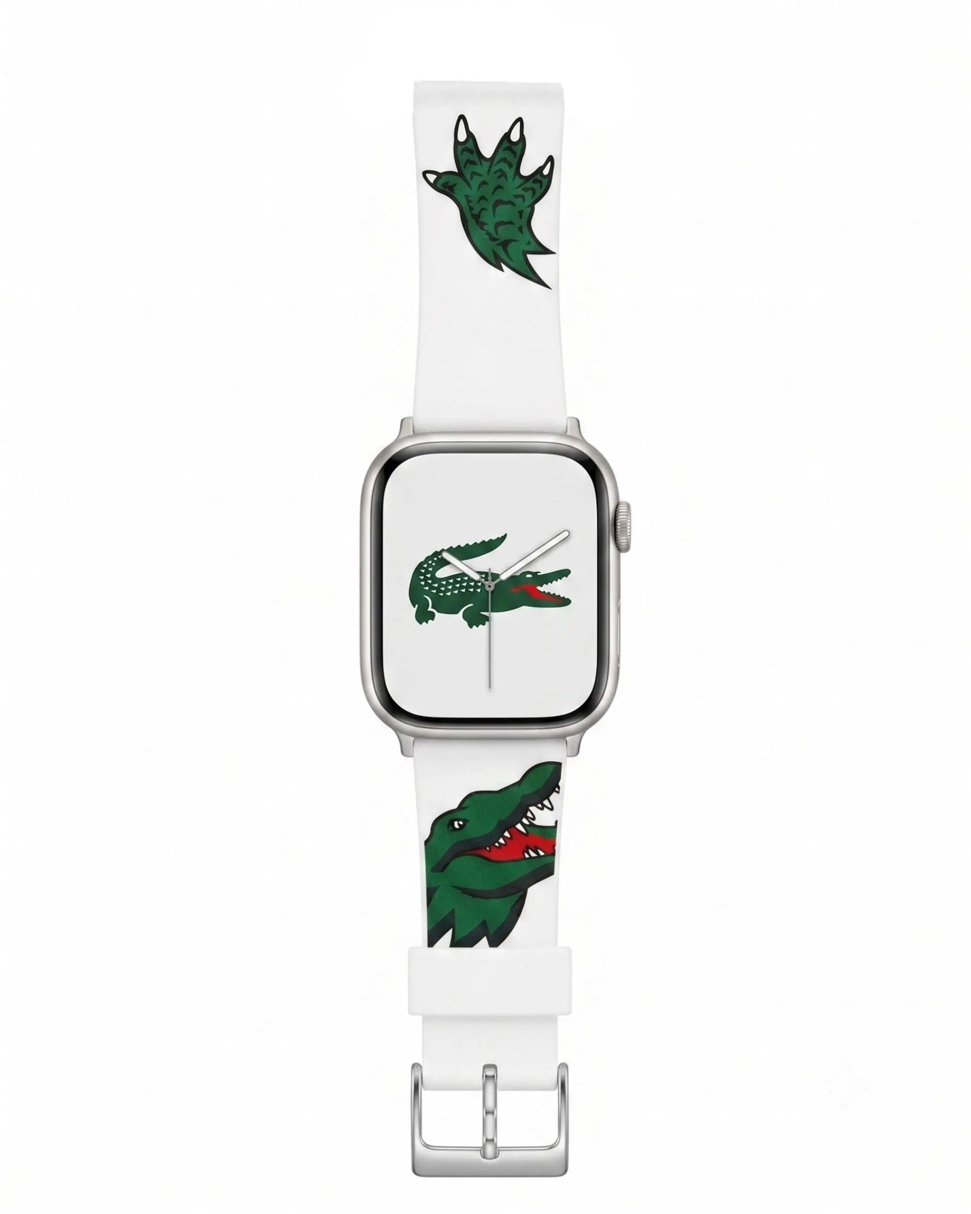 Bracelet en silicone Lacoste pour Apple Watch 38/40 mm Blanc 3/5