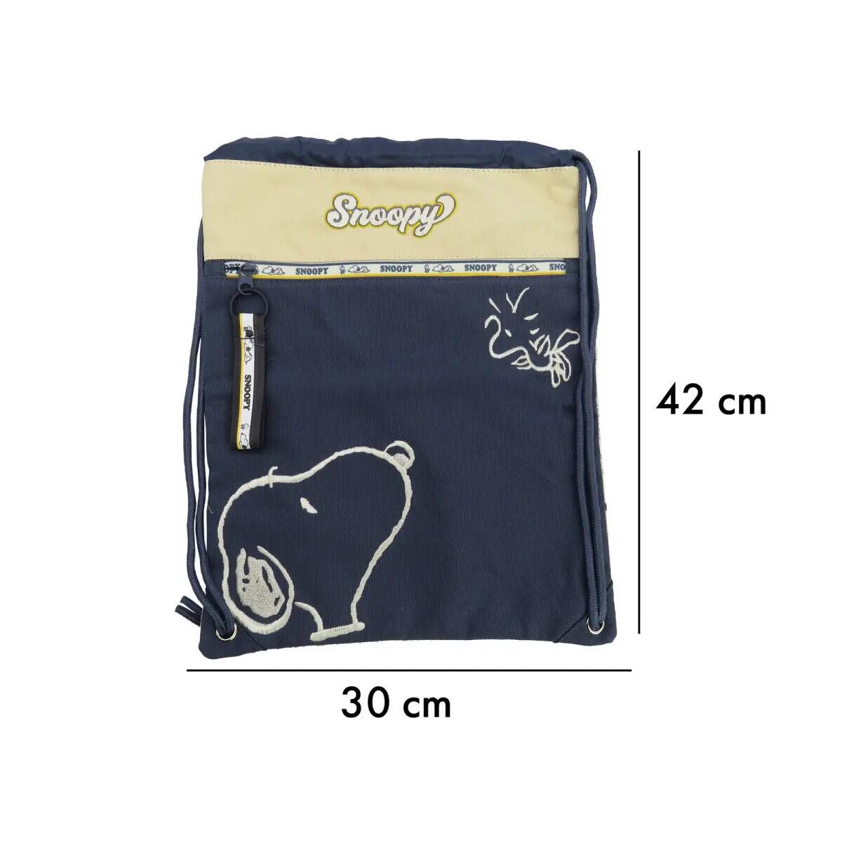 Gymsack deportivo unisex - Cordón, bolsillo - Snoopy gris 5/5