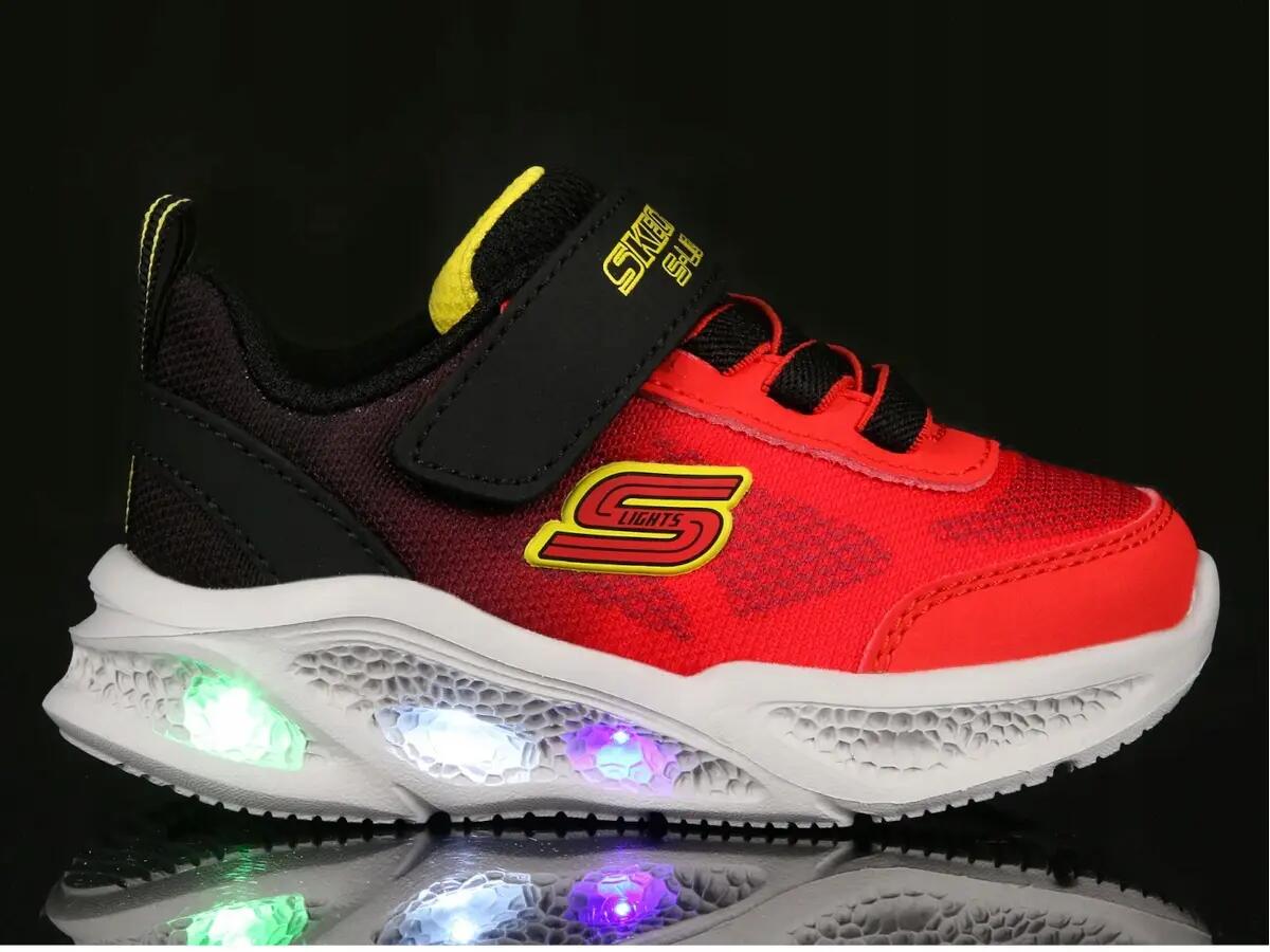 Buty Dziecięce Skechers Sportowe Świecąca Podeszwa Czerwone 7/7