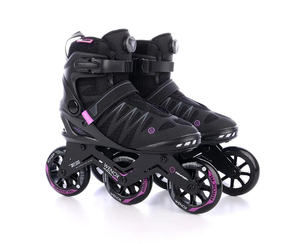 Wenox Top 100 – Feminino – Patins em linha – Preto – Rosa 5/7