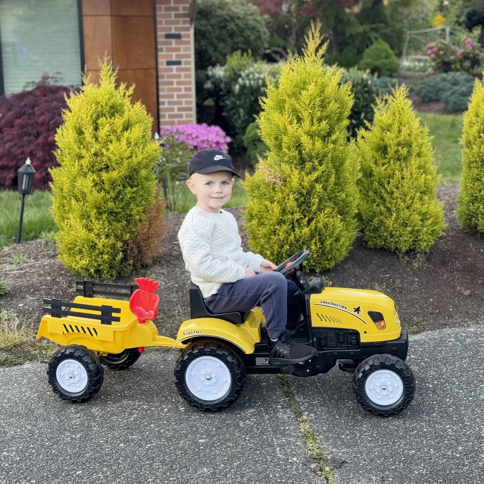 Tractor Infantil HOMCOM 133x42x51 cm Amarillo 4/7