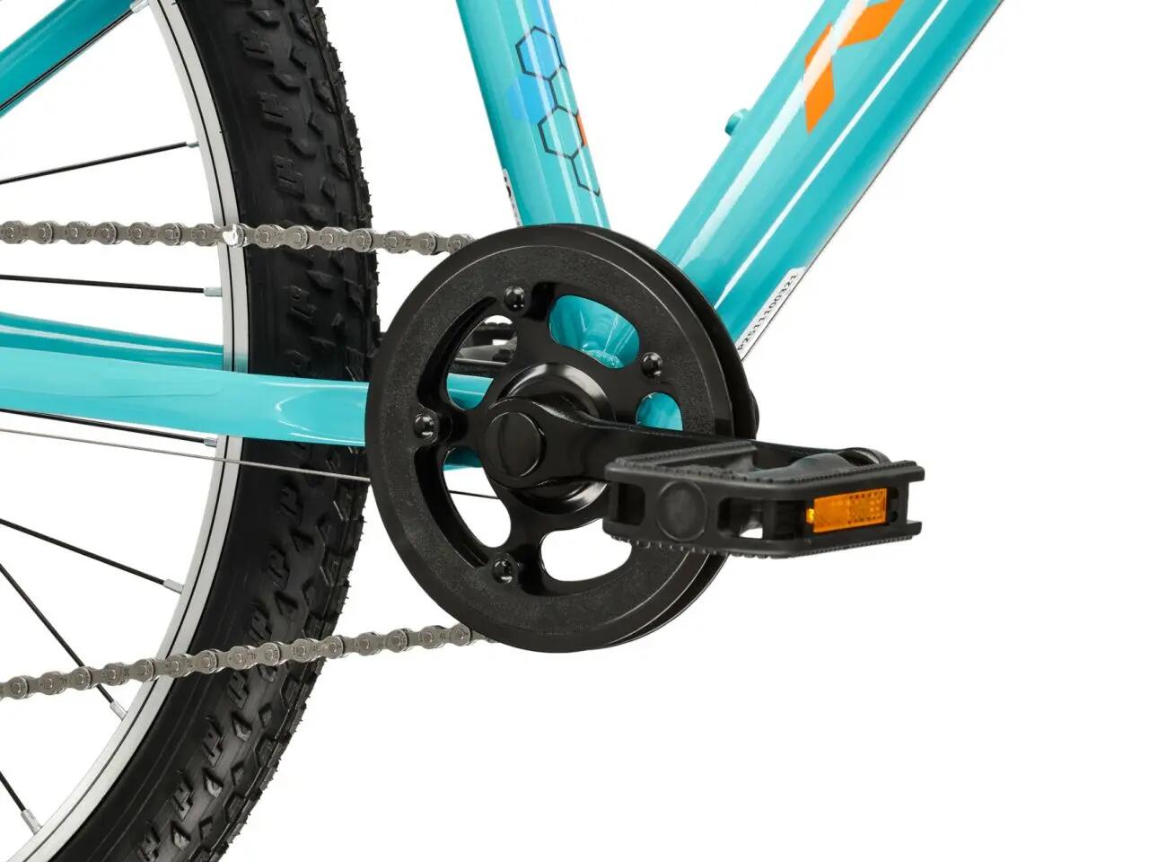 Rower górski MTB Kross Hexagon Jr 1.0 24" 8 biegów niebiesko-pomarańczowy 6/7