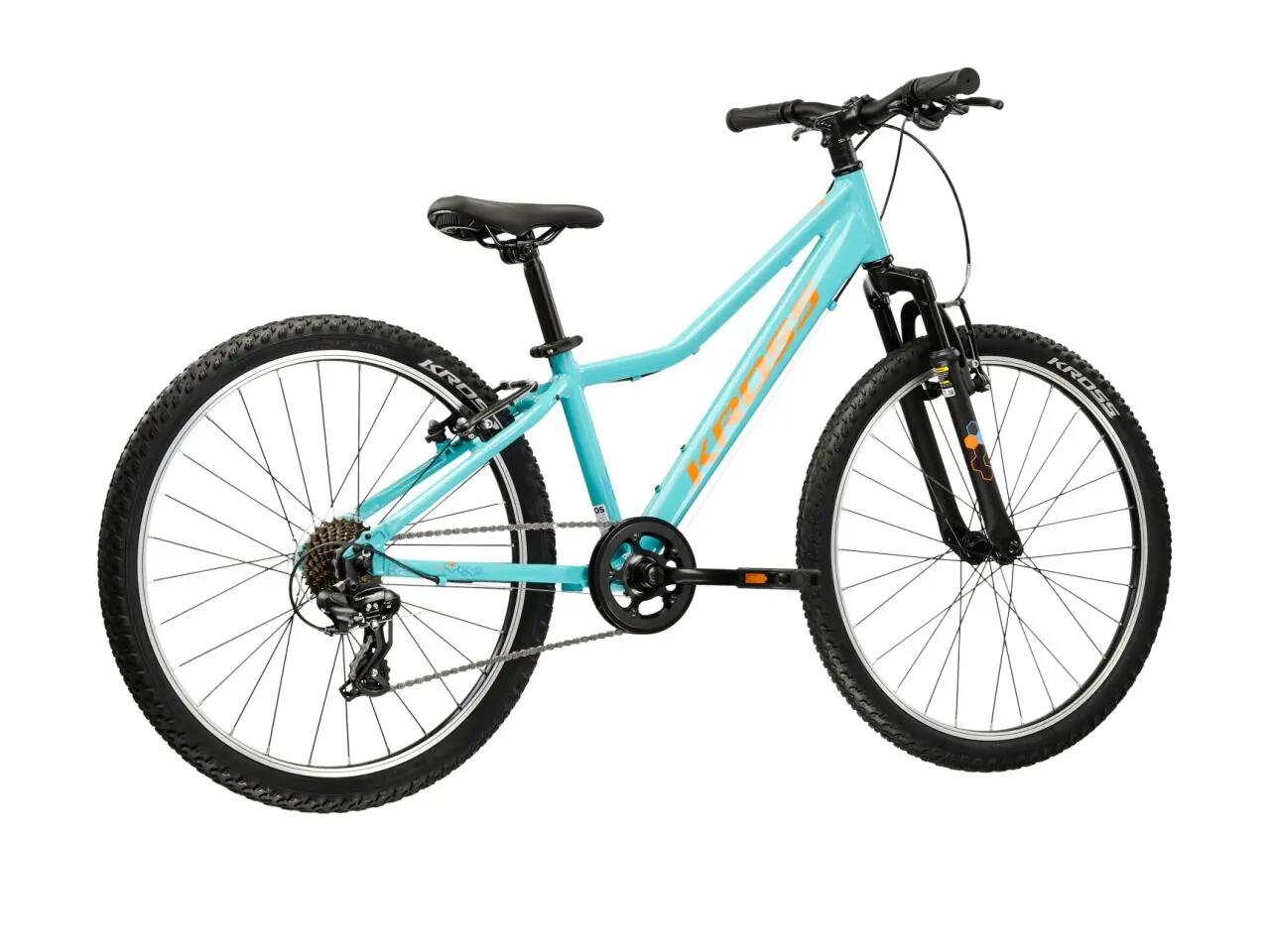 Rower górski MTB Kross Hexagon Jr 1.0 24" 8 biegów niebiesko-pomarańczowy 3/7