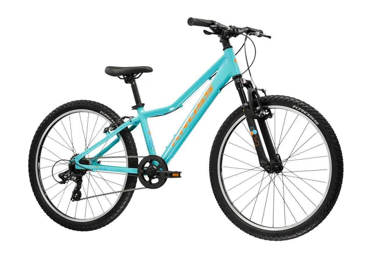 Rower górski MTB Kross Hexagon Jr 1.0 24" 8 biegów niebiesko-pomarańczowy 2/7