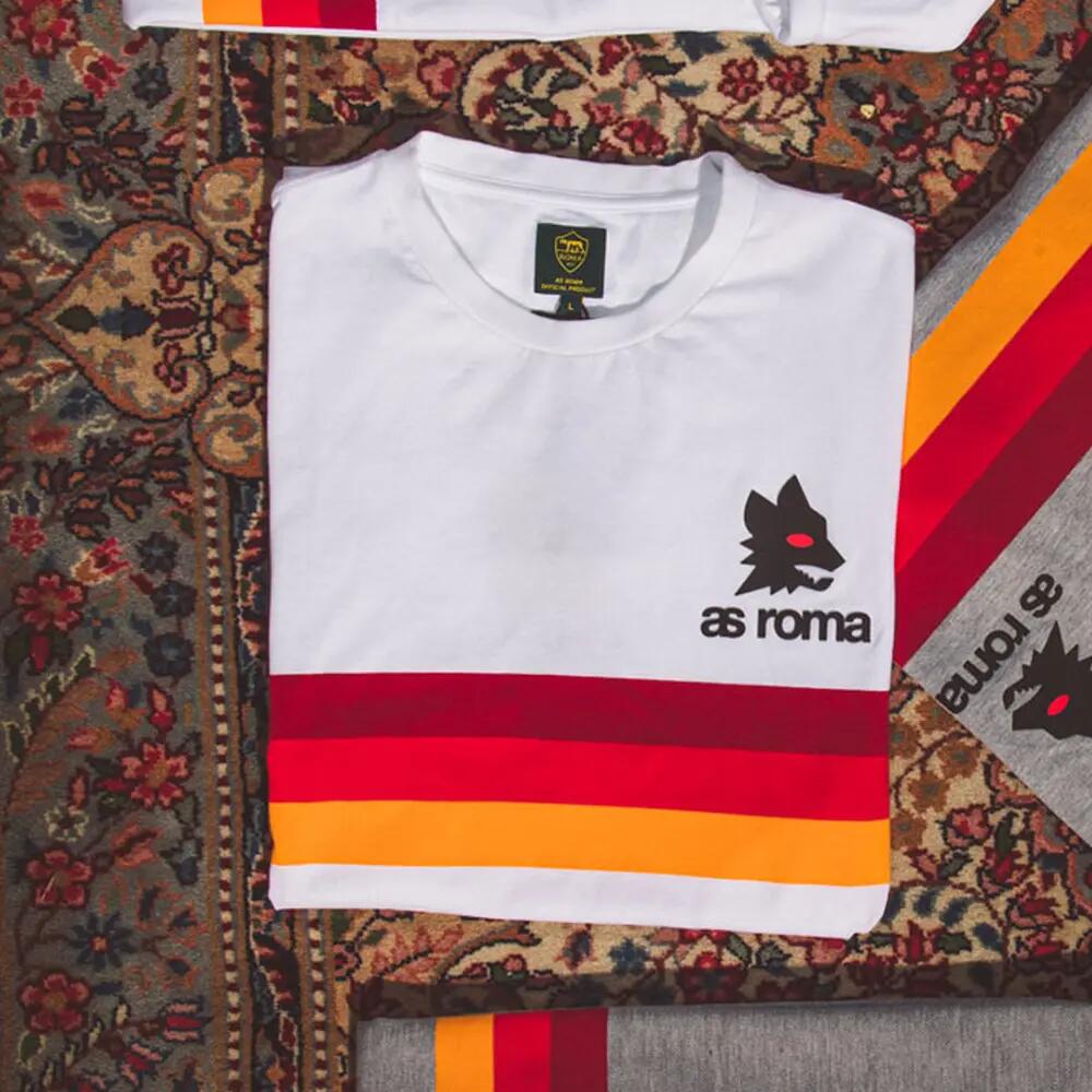 AS Roma Rayures - T-Shirt - Blanc – COPA Football 2/7